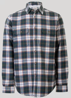 Green Sherpa Fur Lined Check Shirt
