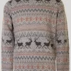 Grey Reindeer Fairisle Jumper