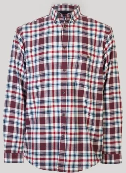 Wine Long Sleeve Fleece Lined Shirt