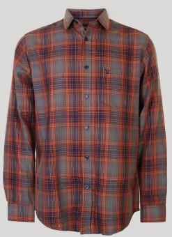 Brown Long Sleeve Check Shirt