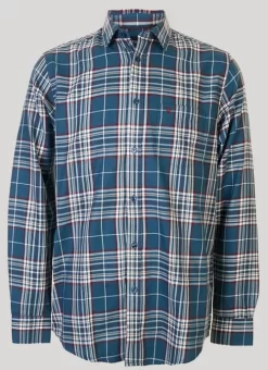 Turquoise Long Sleeve Check Shirt