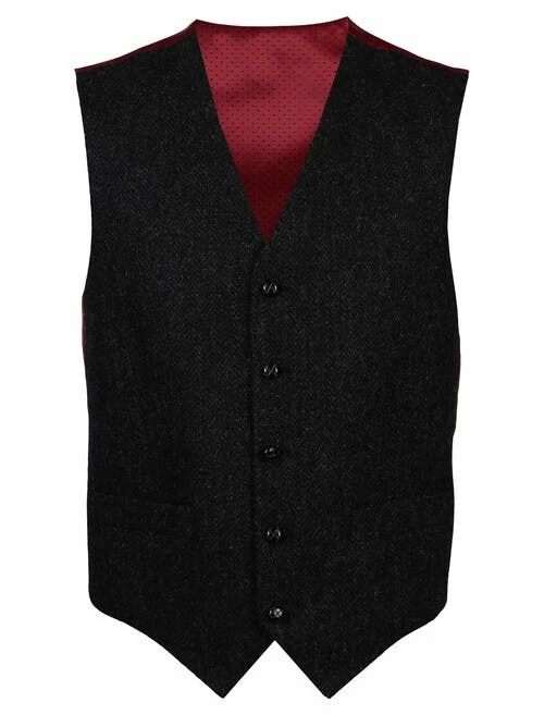 Dark Grey HARRIS TWEED Gunna Waistcoat
