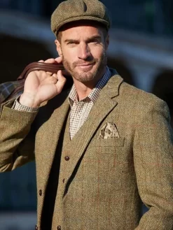 Green HARRIS TWEED Uist Jacket Regular