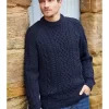 Crew Neck Aran Jumper