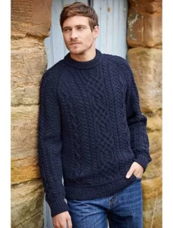 Crew Neck Aran Jumper